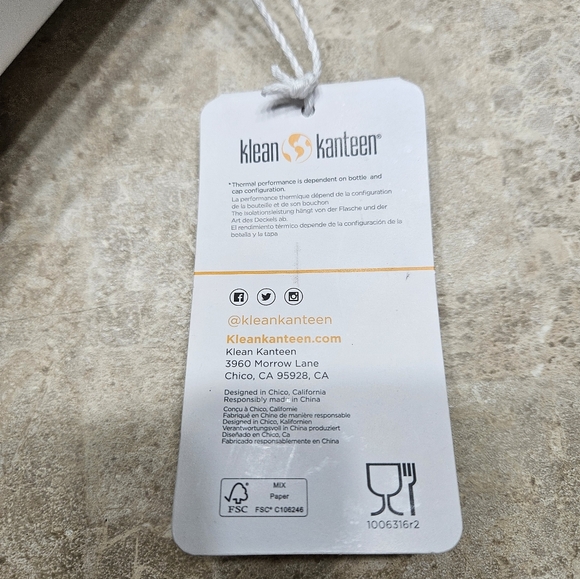 The North Face White 16 Oz Klean Kanteen - Picture 6 of 9